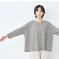 [リネン長袖tシャツレディース]プレミアムリネン100％ドロップショルダー八分袖Ｔシャツ/日本製40代50代60代女性麻100ロンT春夏秋無地速乾抗菌大きいサイズゆったり薄手おしゃれ