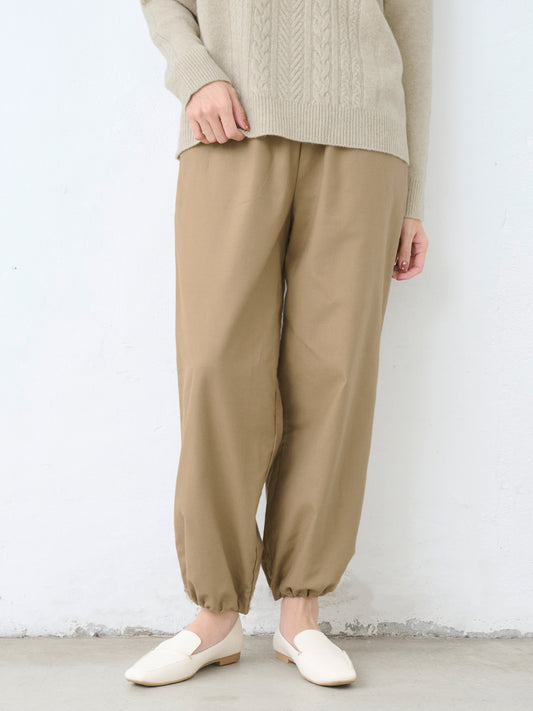 コットン＆ウールピーチ起毛2WAYパンツ