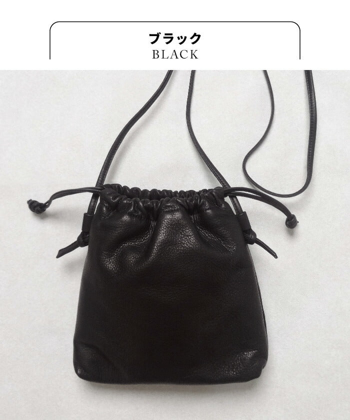 [ショルダーバッグ巾着バッグ本革レディース]巾着ショルダーバッグEsperantoESP-6732/日本製エスペラント40代50代60代30代レザーミニ斜めがけ大人ポシェット上品牛革斜め掛けバッグカバン軽量ギフトプレゼント