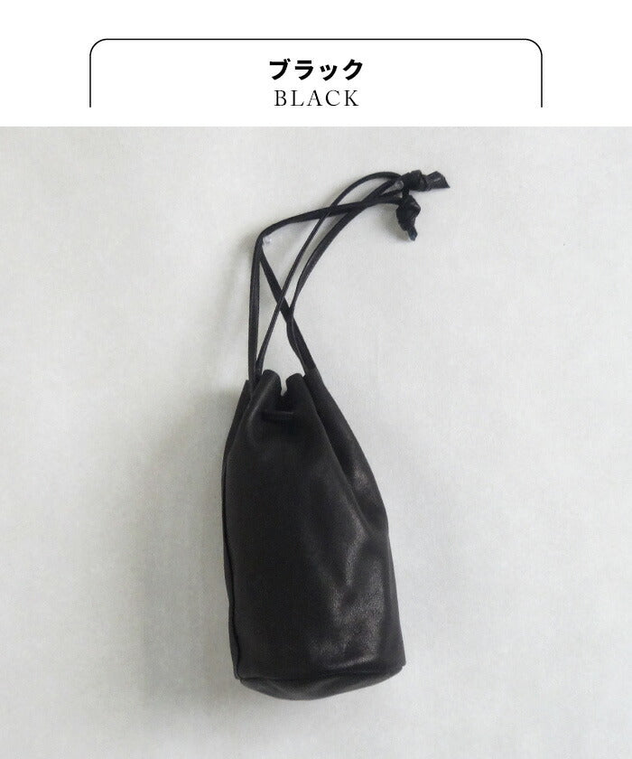 [本革巾着バッグ巾着ポーチ]しなやかで柔らかい巾着バッグesperantoESP-6729/日本製国産本革牛革きんちゃく丸底30代40代50代60代女性ミニバッグレザーバケツ型小さめコンパクトエスペラントギフトプレゼント