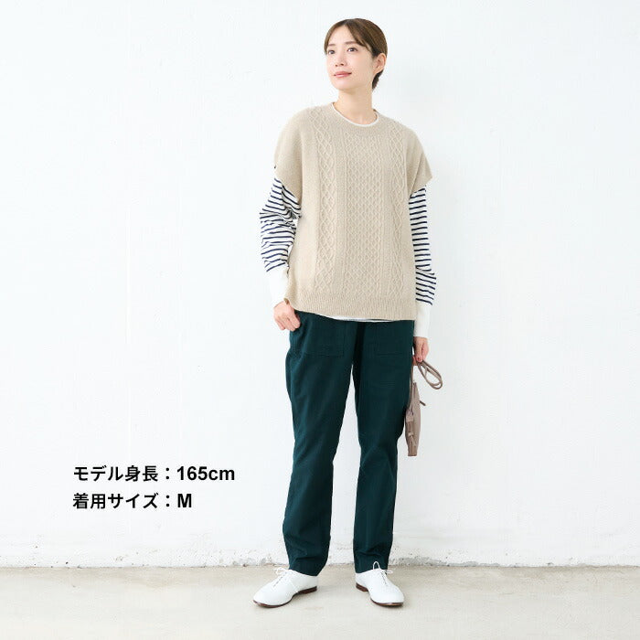 [テーパードパンツ起毛大きいサイズ]プレミアムスウェードコットン100%ベイカーパンツ/日本製40代50代60代30代女性ファッションウエストゴムポケット付スエードコットン綿100％綿カジュアルゆったりベイカーパンツイージーパンツ