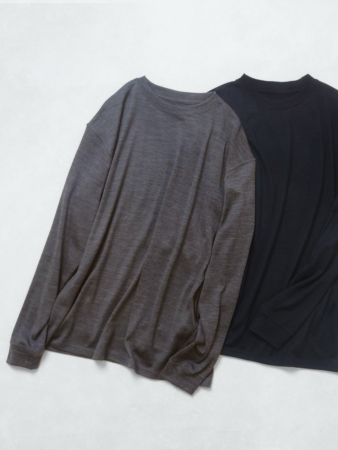 メリノウール マウントブレス メンズ長袖Tシャツ