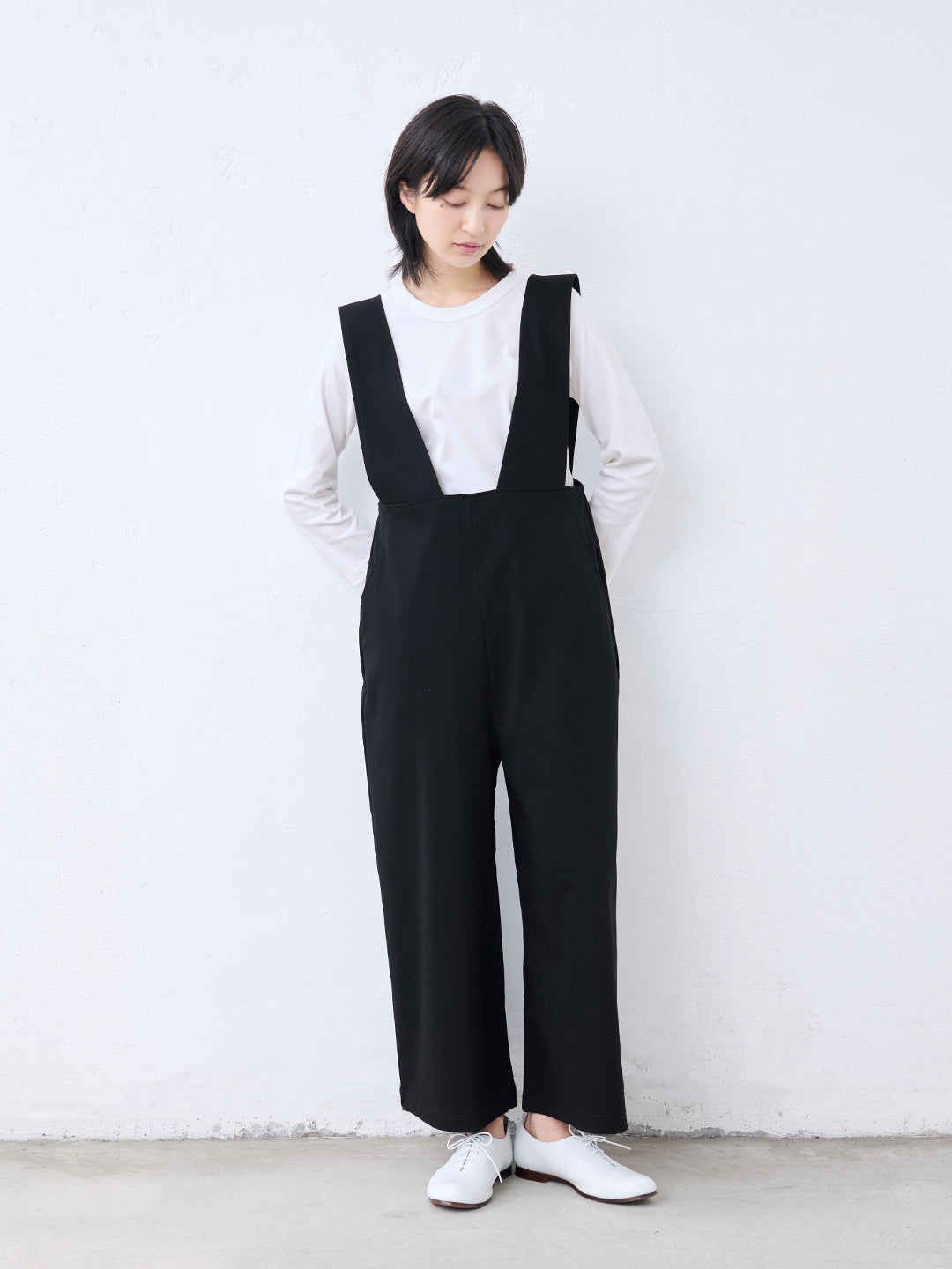 強撚糸コットン100％ オーバーオール