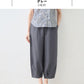 [日本製バルーンパンツレディース春夏]やわらかコットンヘンプクロップドバルーンパンツ/40代50代60代女性おしゃれきれいめウエストゴムコクーンパンツ綿麻ゆったり体型カバー涼しいすっきりナチュラル春夏