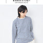 [Tシャツ長袖トップスレディース]メンフィスコットン100%ボーダー長袖Tシャツ/日本製40代50代30代女性綿100％ゆったりおしゃれ綿コットン綿100コットン100上品きれいめシンプル着回しナチュラル大人カジュアル春夏