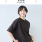 [レディースTシャツ半袖五分袖夏]メンフィスコットン100%ドロップショルダーTシャツ/日本製40代50代60代コットン100％綿1005分袖ゆったりドライタッチ涼やかオーバーサイズ無地シンプル春夏秋トップス