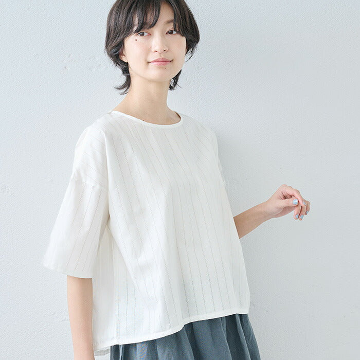 コットンリネンドビーTブラウス – tokyo-basic online