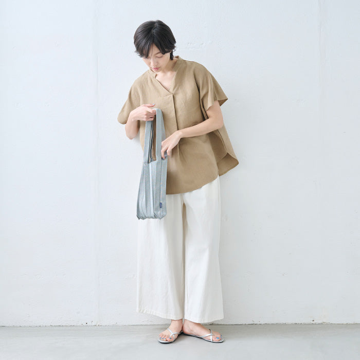 oobi！ プリーツニットバッグ MIDDLE シャイニーシルバー