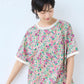 リバティプリント リブ使いブラウス