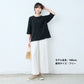 [ジャガードカットソーレディースきれいめゆったり]強撚綿タックジャガードTシャツ/日本製40代50代60代70代女性ファッションtシャツ綿100%おしゃれジャガードトップス1枚できれい通勤インナークルーネック体型カバーストレッチ夏服