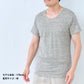 プレミアムリネン100% メンズインナーTシャツ 杢グレー