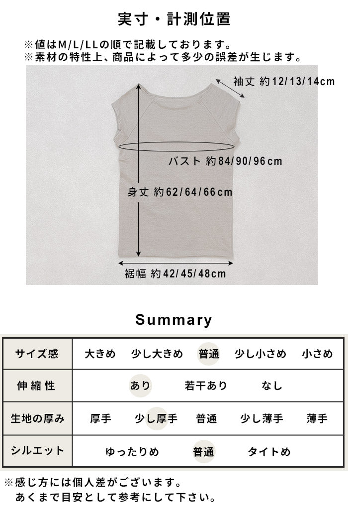[汗取りインナーレディースtシャツ脇汗パッド付きインナー]プレミアムリネンストレッチ汗取りフレンチスリーブTシャツ/日本製40代50代60代汗染み汗染防止ワキ汗汗取りパット付フレンチ袖リネンコットン麻綿半袖吸汗吸水速乾抗菌
