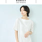 [汗染み防止Tシャツレディース半袖綿100%速乾接触冷感]汗が気にならない、綿の優しいTシャツ/日本製40代50代60代女性ファッション汗ジミ防止五分袖ボートネック大人カジュアルきれいめ無地トップスゆったり涼しい上品着回し