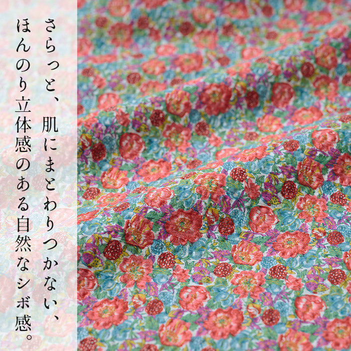 [リバティブラウスレディース半袖薄手]リバティプリントミラクルウェーブTブラウス/日本製40代50代60代Tシャツ風綿100%涼しい花柄上品大人夏服きれいめシャツゆったり涼しいカジュアル夏トップス服綿100リバティーliberty