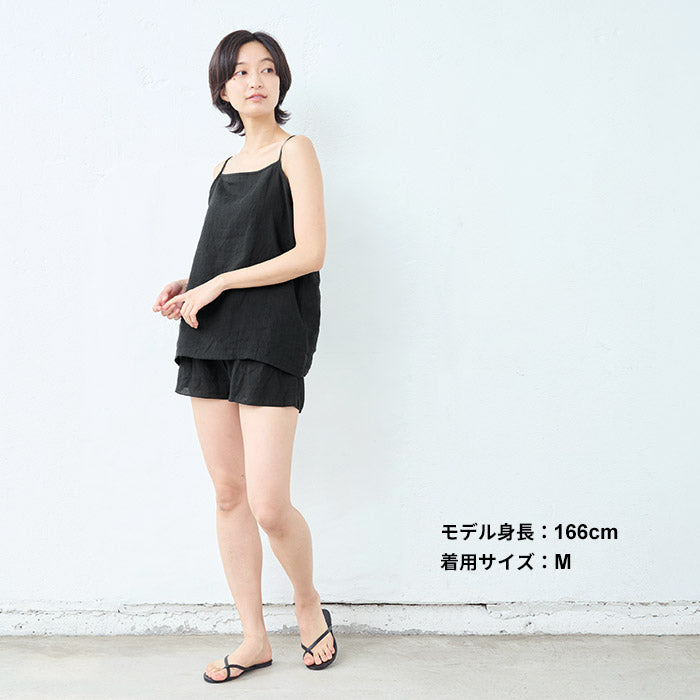 [リネンインナー夏レディース麻]60番手フレンチリネン100%キャミソール/日本製40代50代60代女性フレンチリネンリネン100％麻100％涼しい速乾下着肌着麻100トップス夏ゆったり薄手インナーウェア通気性吸湿性軽い快適蒸れない