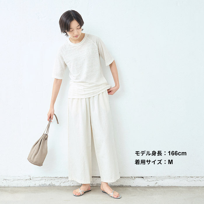 [tシャツレディース半袖速乾無地薄手]プレミアムリネン100％五分袖ラグランTシャツ/日本製40代50代60代リネン麻100カットソー麻100涼しい天然素材吸汗速乾抗菌大きいサイズLLおしゃれ夏透けシアー大人