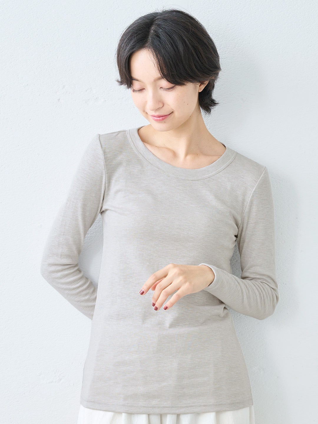 オーガニックコットン マーブルスライス 長袖Tシャツ 