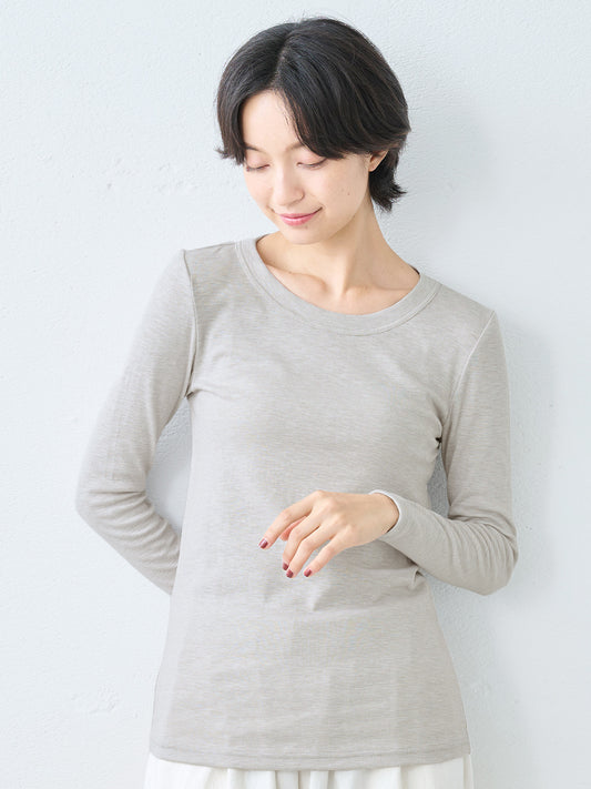 オーガニックコットン マーブルスライス 長袖Tシャツ 