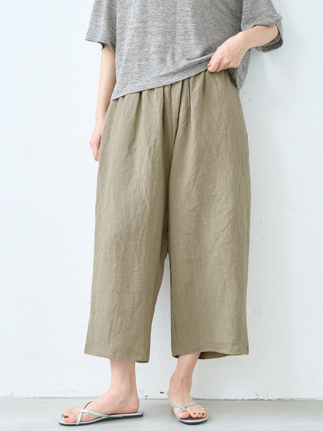 40番手フレンチリネン100% ころんパンツ