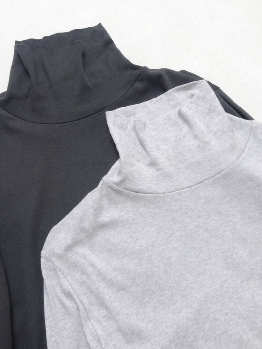 綿カシミヤフライス タートルネック