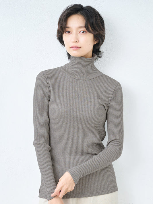 ヤクコットン リブ編み タートル