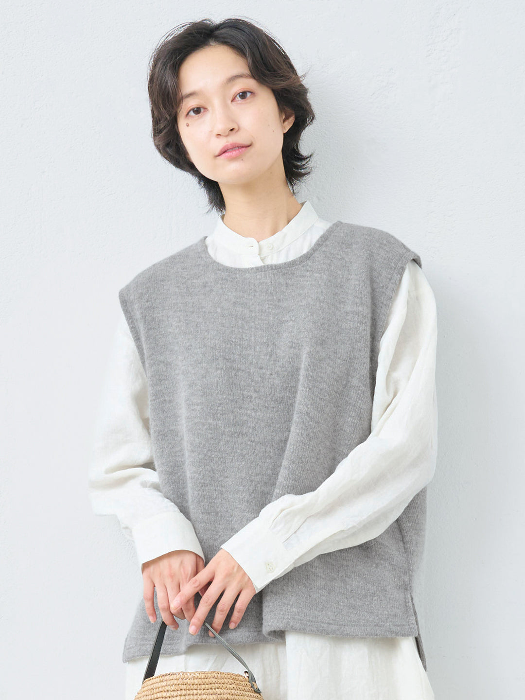 ウールコットンダブルフェイス ベスト