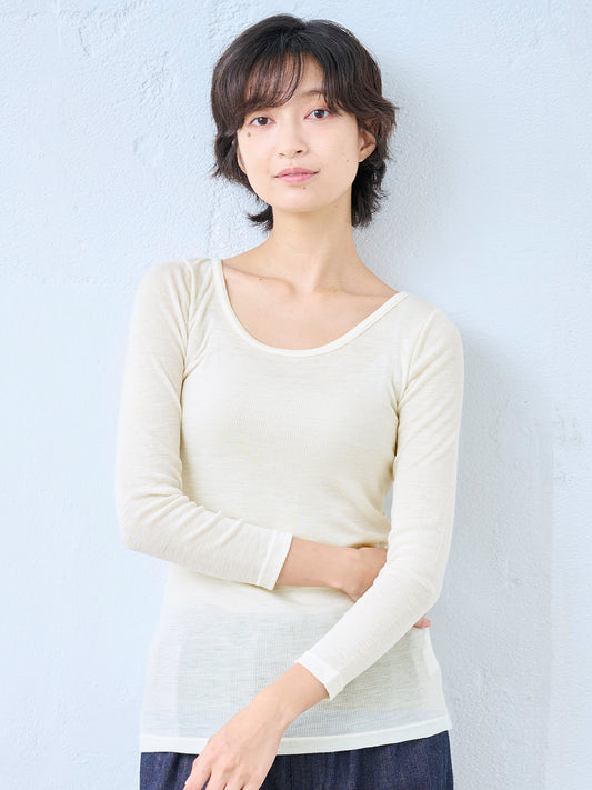 ミラクルウール100% 九分袖インナー