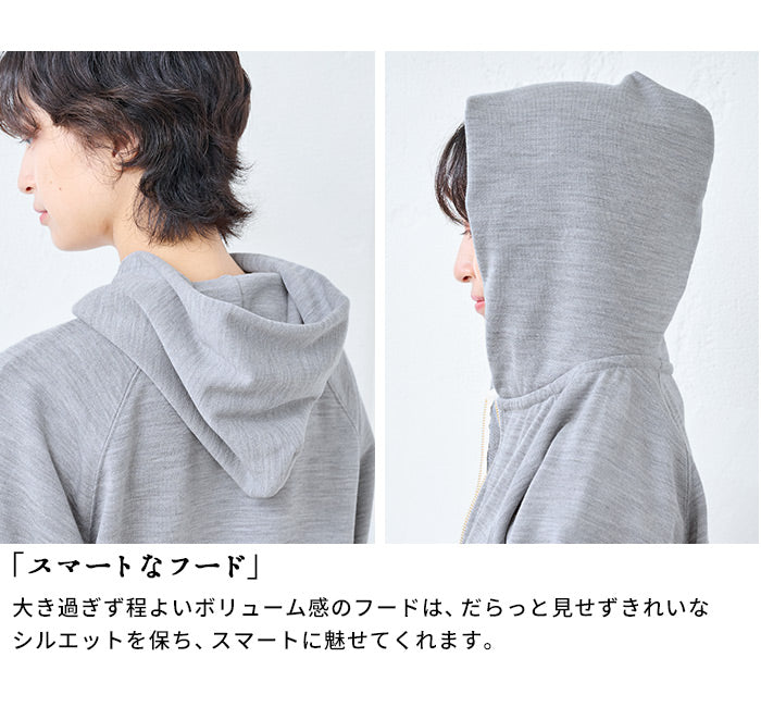 マウントブレスウール100% プレミアム裏毛 ジップアップパーカー 商品説明