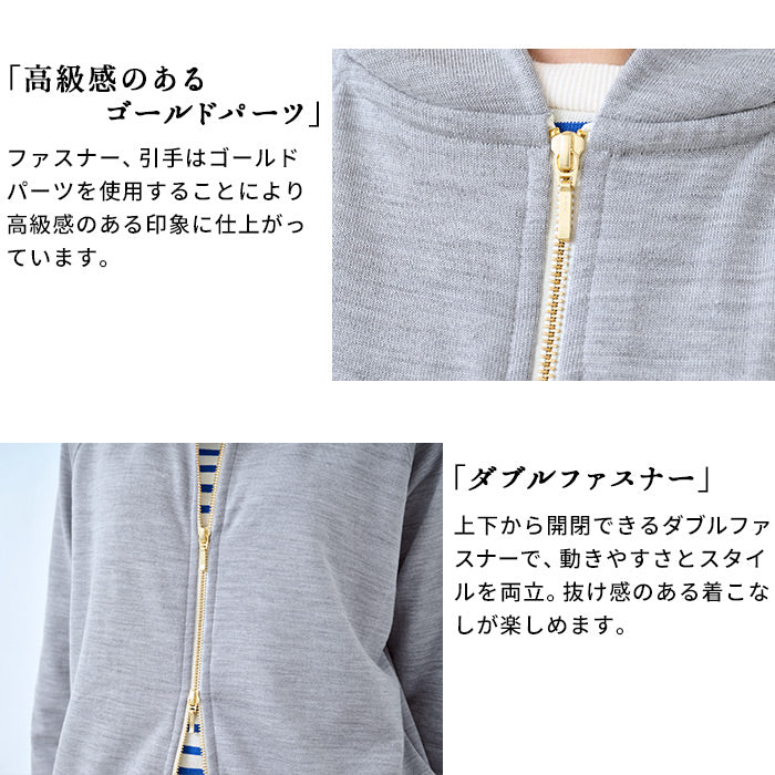 マウントブレスウール100% プレミアム裏毛 ジップアップパーカー 商品説明