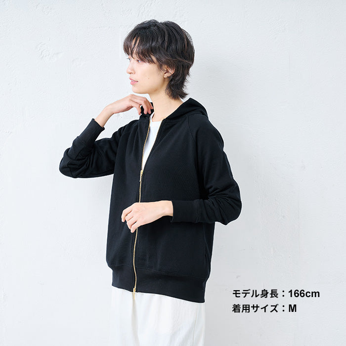 マウントブレスウール100% プレミアム裏毛 ジップアップパーカー ブラック