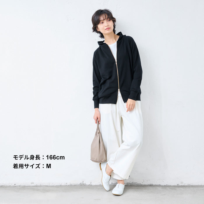 マウントブレスウール100% プレミアム裏毛 ジップアップパーカー ブラック