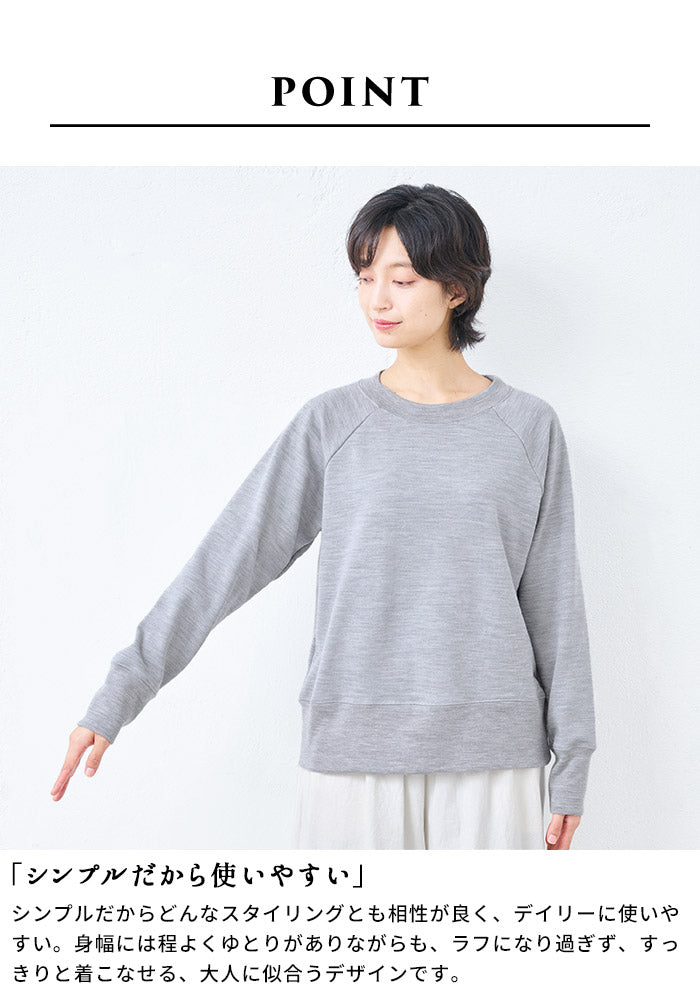 マウントブレスウール100% プレミアム裏毛 ラグランプルオーバー ポイント