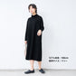 洗えるメリノウール100% タートルワンピース ブラック