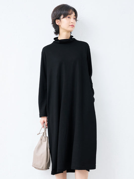 洗える メリノウール100% タートル ワンピース