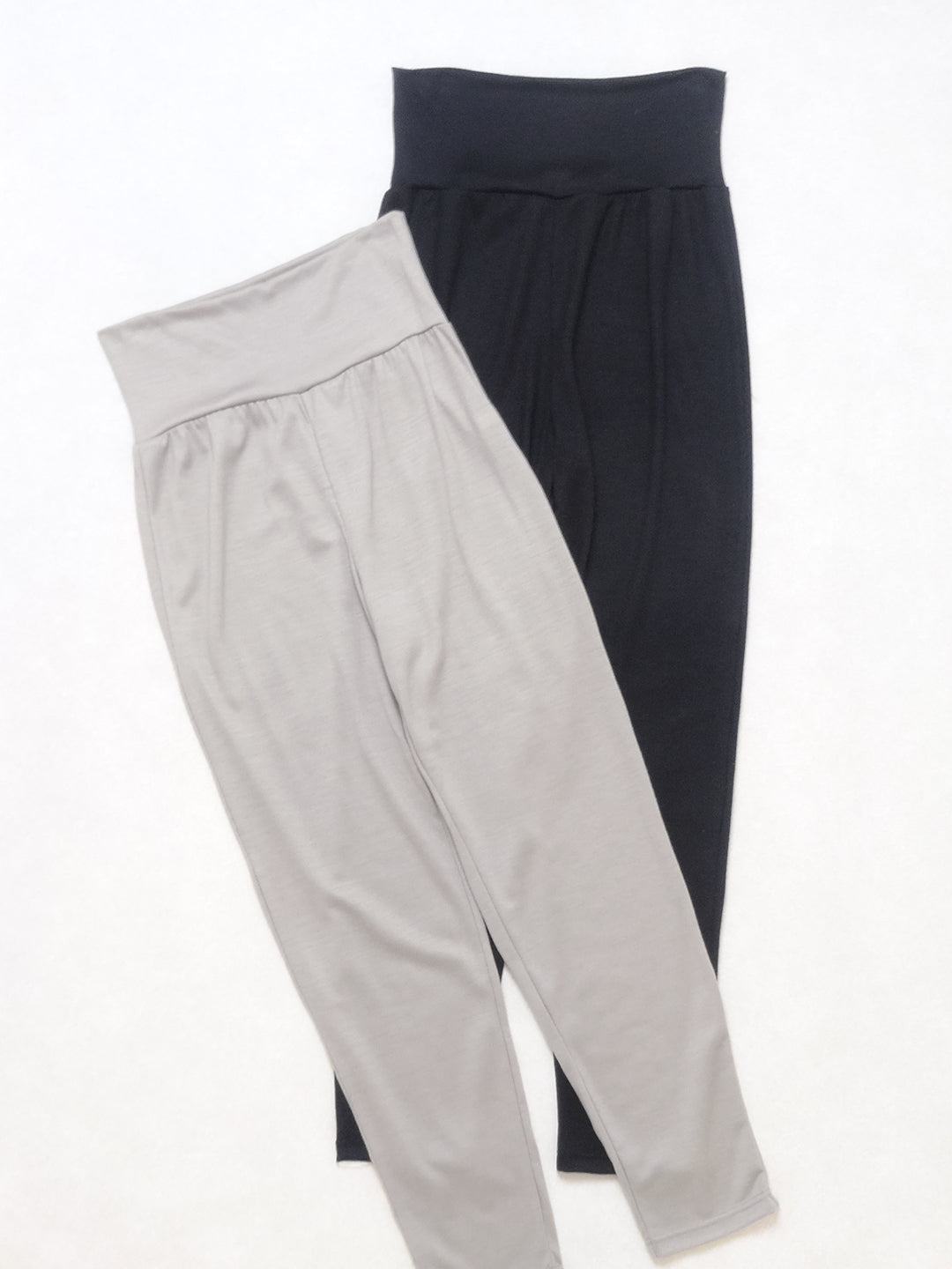 ウォッシャブルメリノウール100% 腹巻付きゆったりレギンス