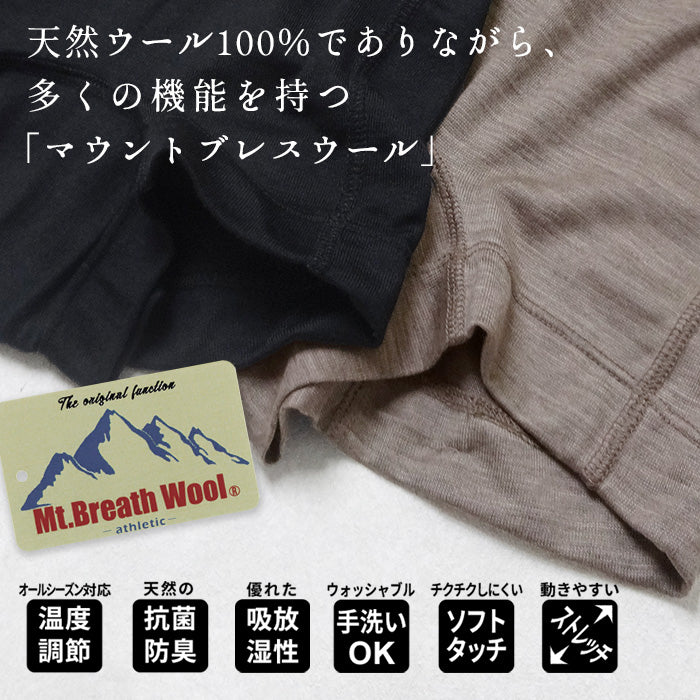 メリノウール マウントブレス 一部丈ショーツ　商品説明