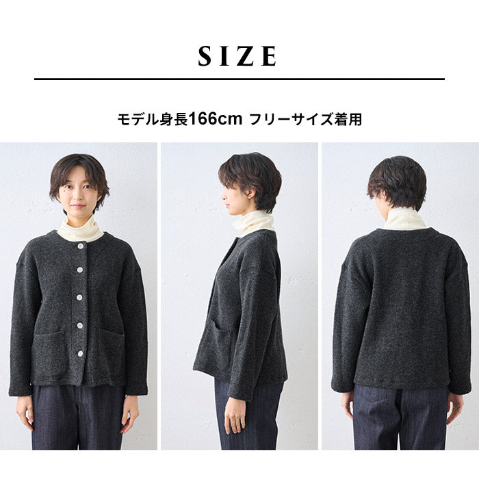 厚手ウールコットン ダブルフェイス ライトジャケット サイズ