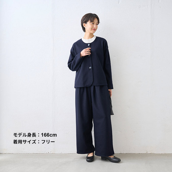 コットン100% フリル襟 カットソー プルオーバー オフホワイト