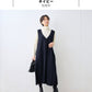 圧縮ウール100% ジャンパースカート ネイビー