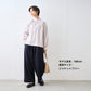 圧縮ウール100% 裏地付き ノーカラージャケット+2タックワイドパンツ