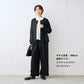 圧縮ウール100% 裏地付き ノーカラージャケット+2タックワイドパンツ