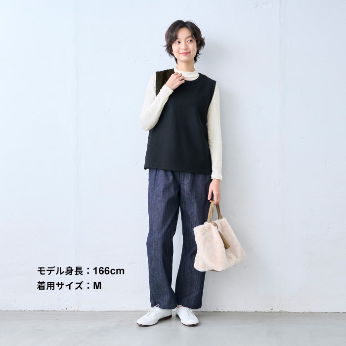 ミラクルウール100% ボトルネックプルオーバー オフホワイト