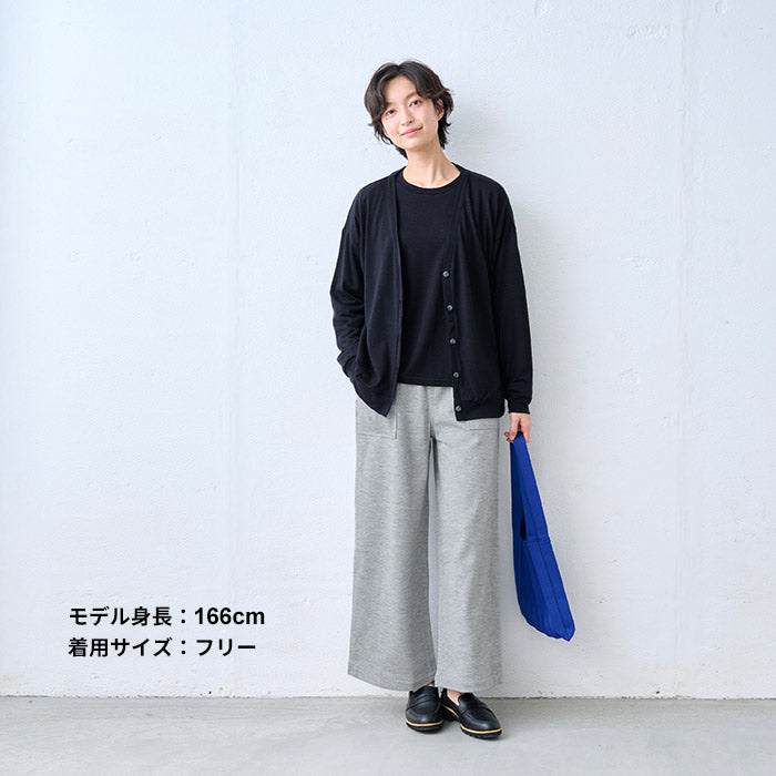 やわらか ウォッシャブル メリノウール100% クルーネック プルオーバー ダークネイビー