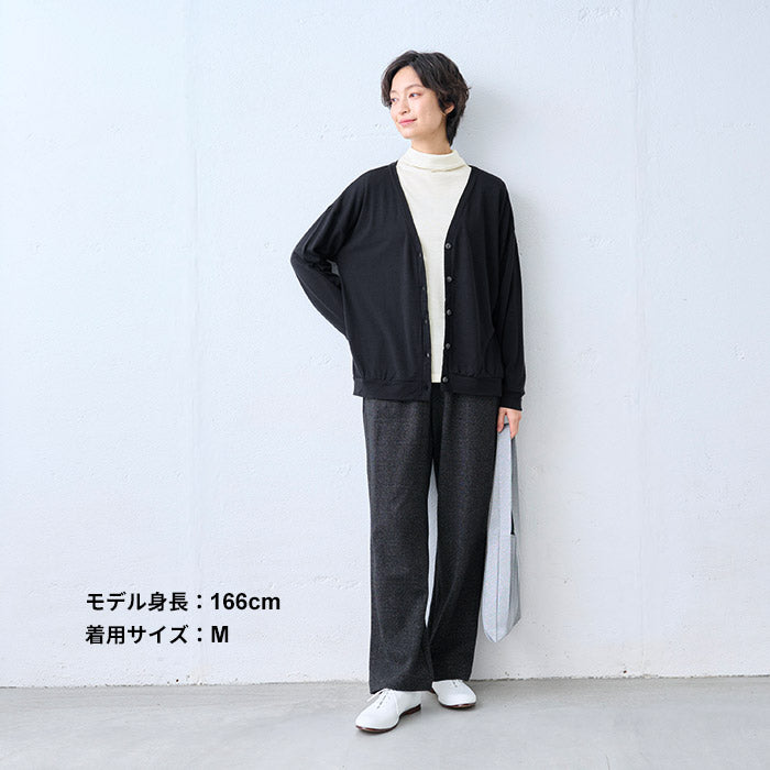 やわらか ウォッシャブル メリノウール100% ボトルネック プルオーバー オフホワイト