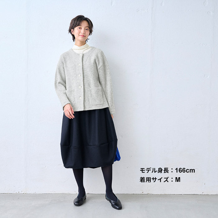 やわらか ウォッシャブル メリノウール100% ボトルネック プルオーバー オフホワイト