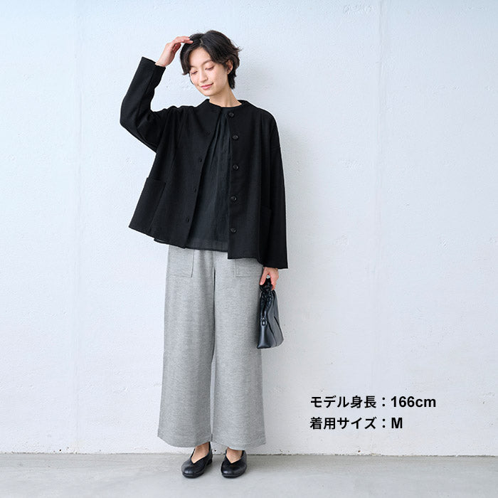 コットン100% 2枚仕立て シフォンブラウス ブラック