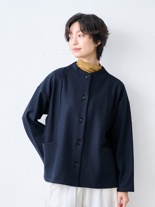 強圧縮ウール100% ボトルネック ジャケット