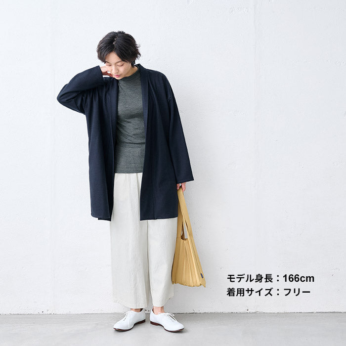 強圧縮ウール100%コーディガン ネイビー