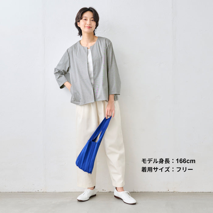 シルキーモックロディ― こなれジャケット ライト杢グレー