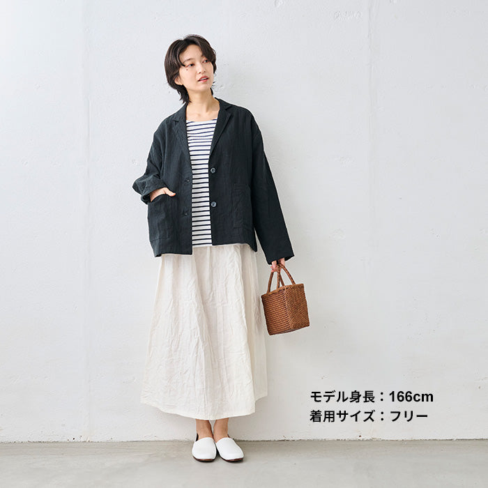 やわらかコットン100% ボーダーTシャツ　ホワイト×ネイビー